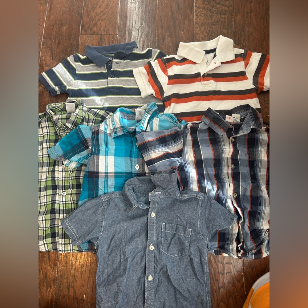 Bundle of 4t boy shirt sleeve dress shirts
